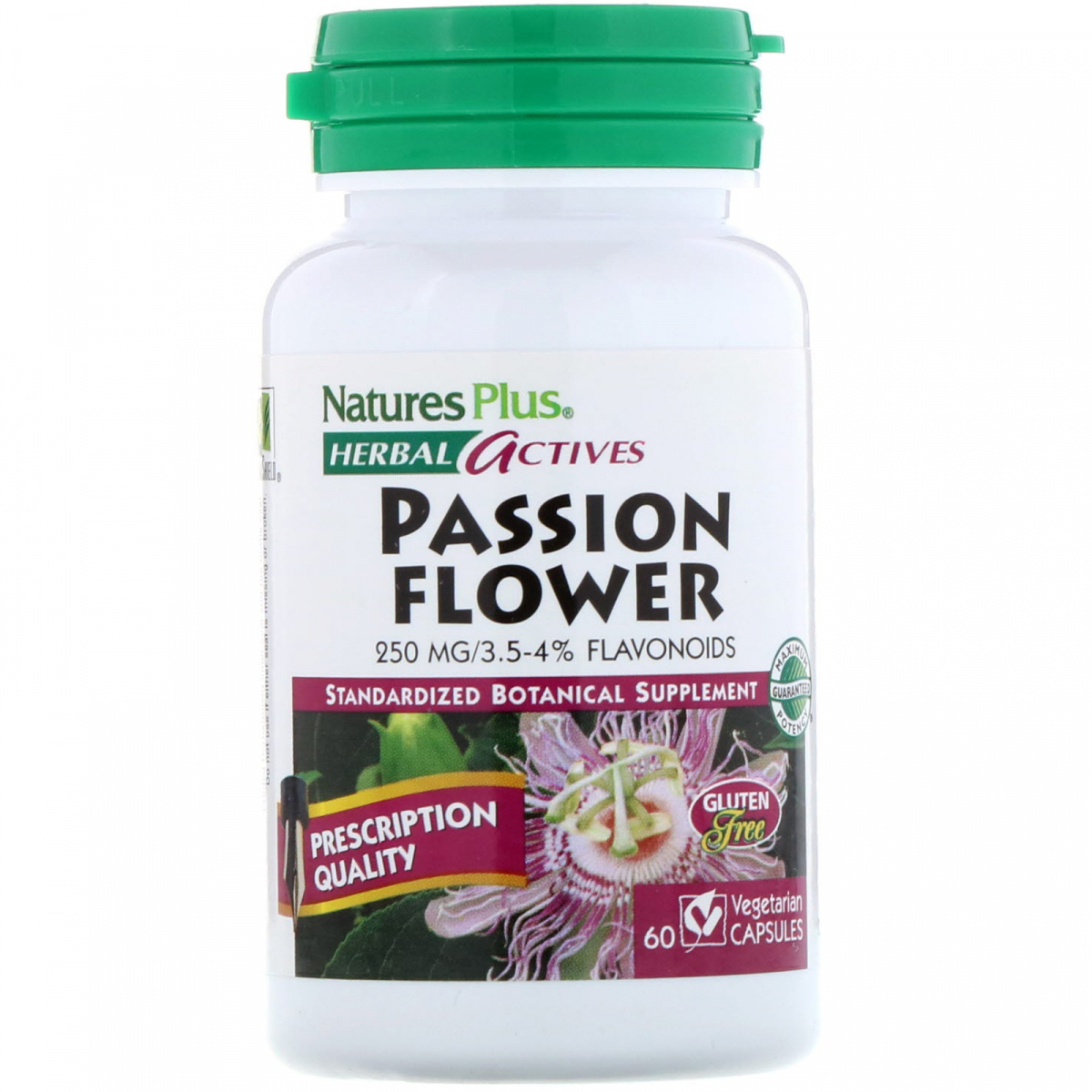 

Пассифлора Nature's Plus (Herbal Actives Passion Flower) 250 мг 60 вегетарианских капсул