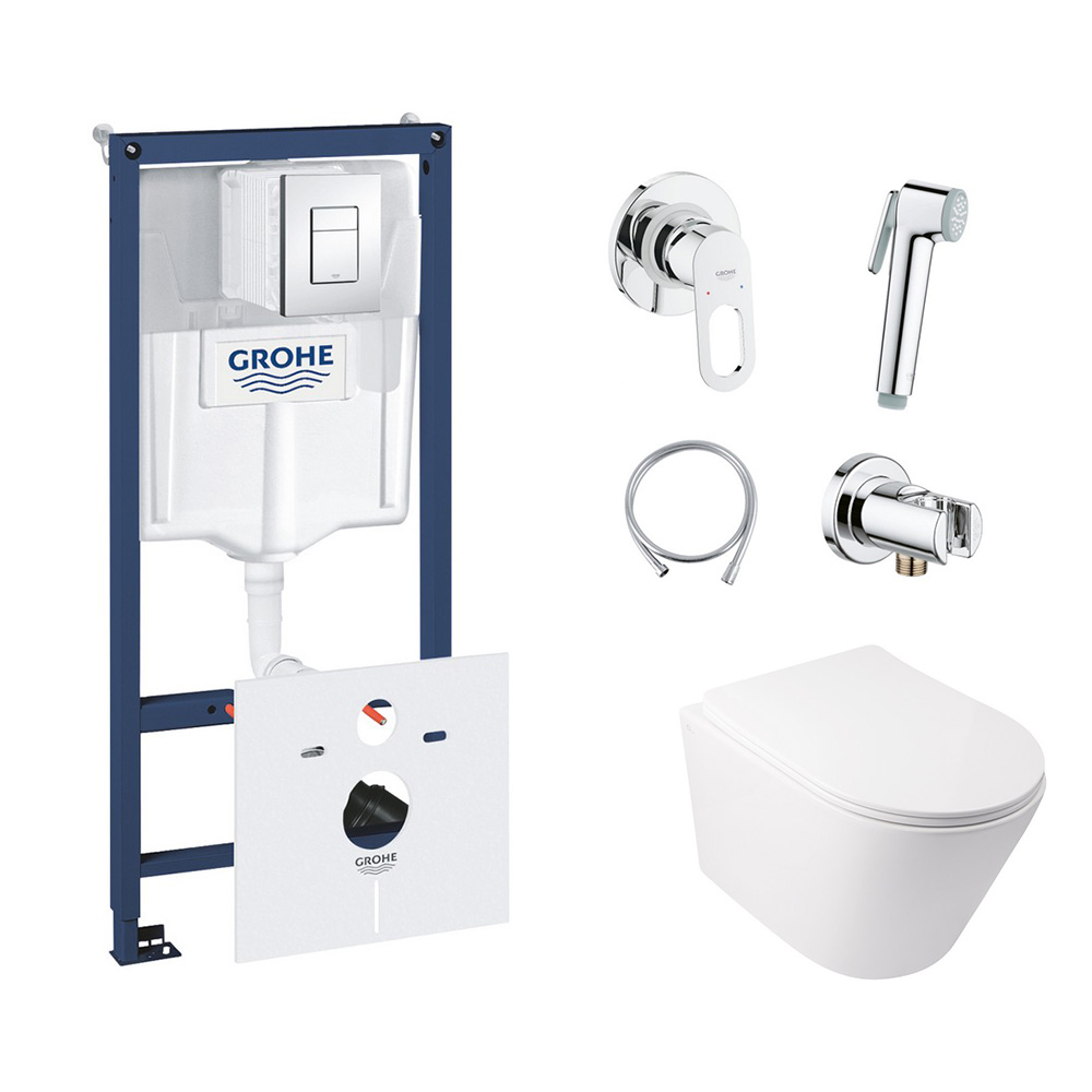 

Комплект інсталяція Grohe Rapid SL 38827000 + унітаз з сидінням Qtap Swan QT16335178W + набір для гігієнічного душу зі змішувачем Grohe BauLoop 111042 (38827000QT16335178W111042)