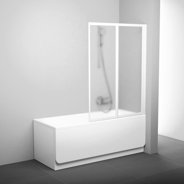 

Шторка для ванни VS2 105 Транспарент/біла Ravak Чехія (796M0100Z1)