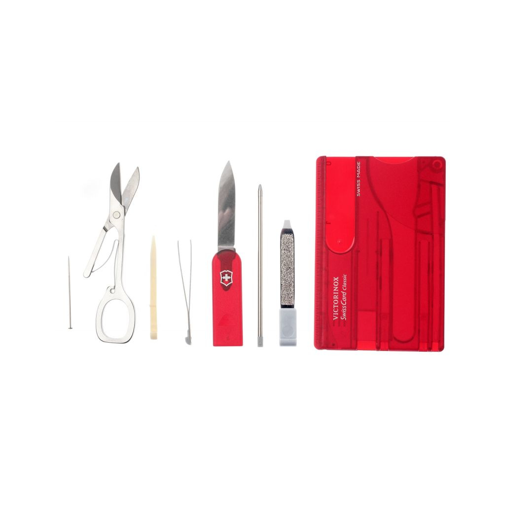 

Нож Victorinox SwissCard Transparent Red (0.7100.T)