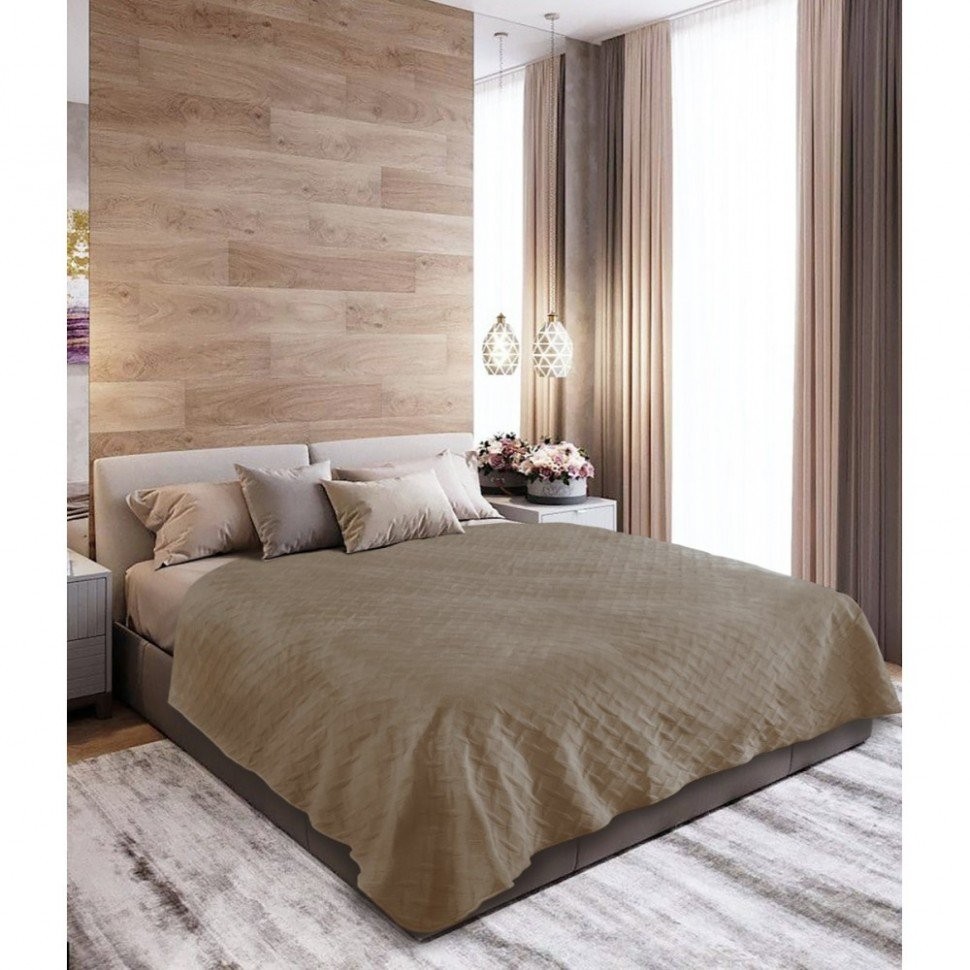 

Евро покрывало ТЕП Velure Кофейный/Ромб 220x240 2000008656672