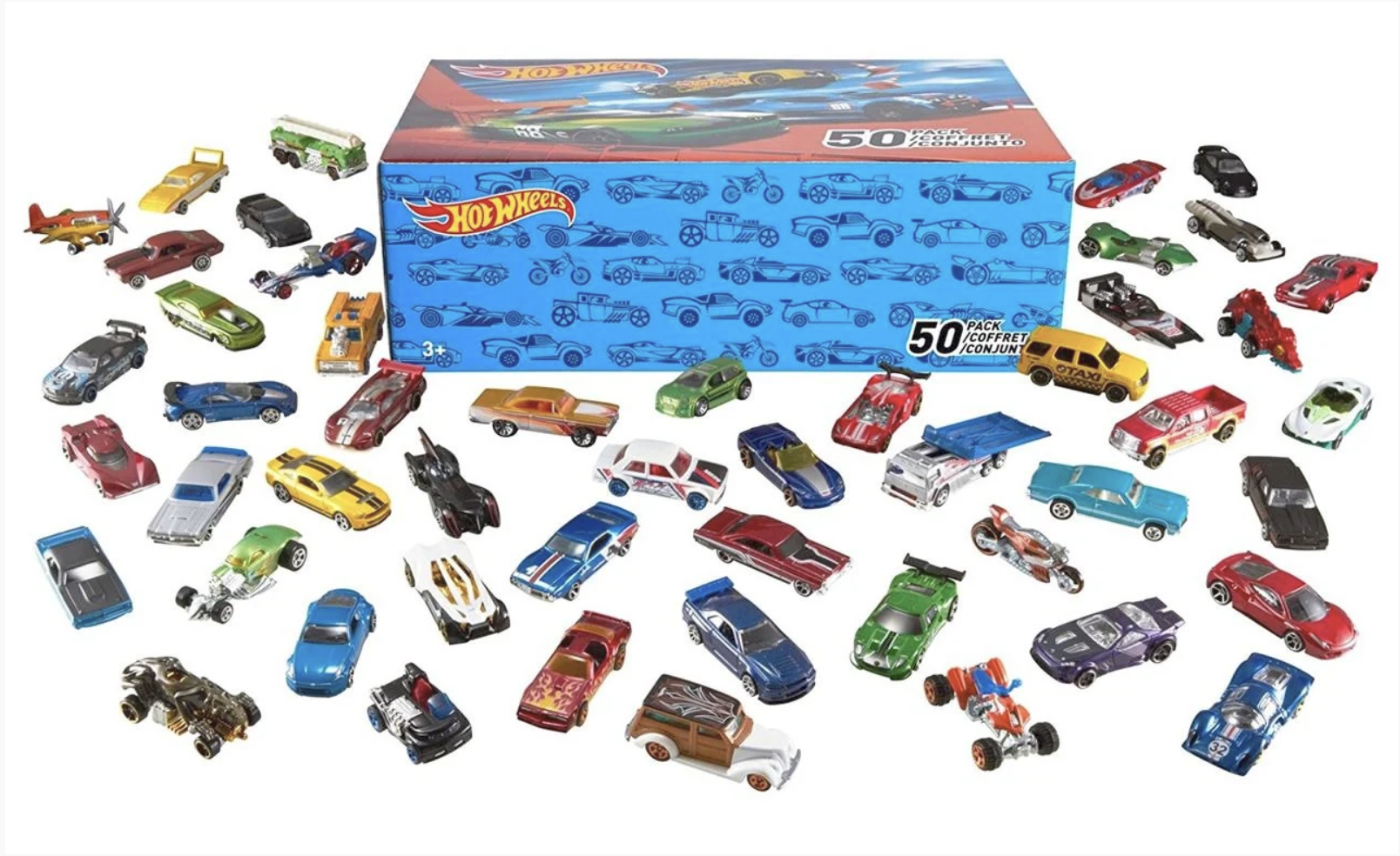 

Подарочный набор, набор машинок Hot Wheels Basic Car 50 pack, PRO