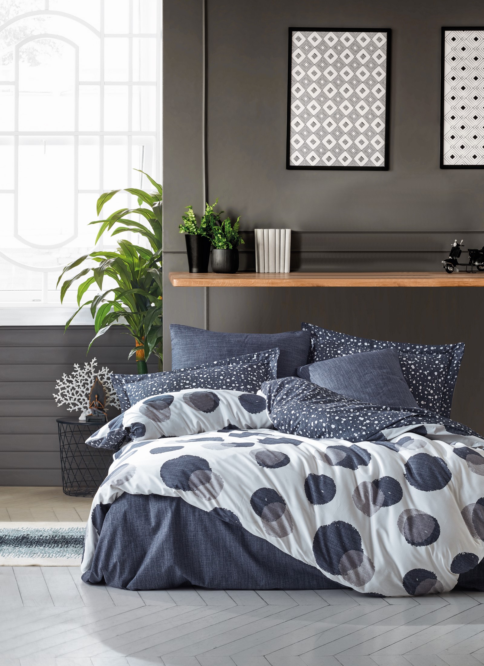 

Комплект постельного белья Cotton box Modern Orva Indigo 200x220 см