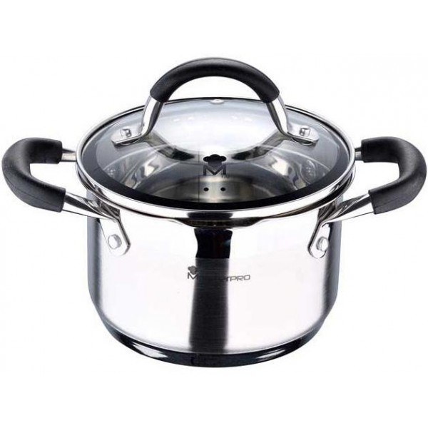 

Кастрюля Bergner Master Pro Foodies 1.8л, Ø16х10см индукционная с мерной шкалой
