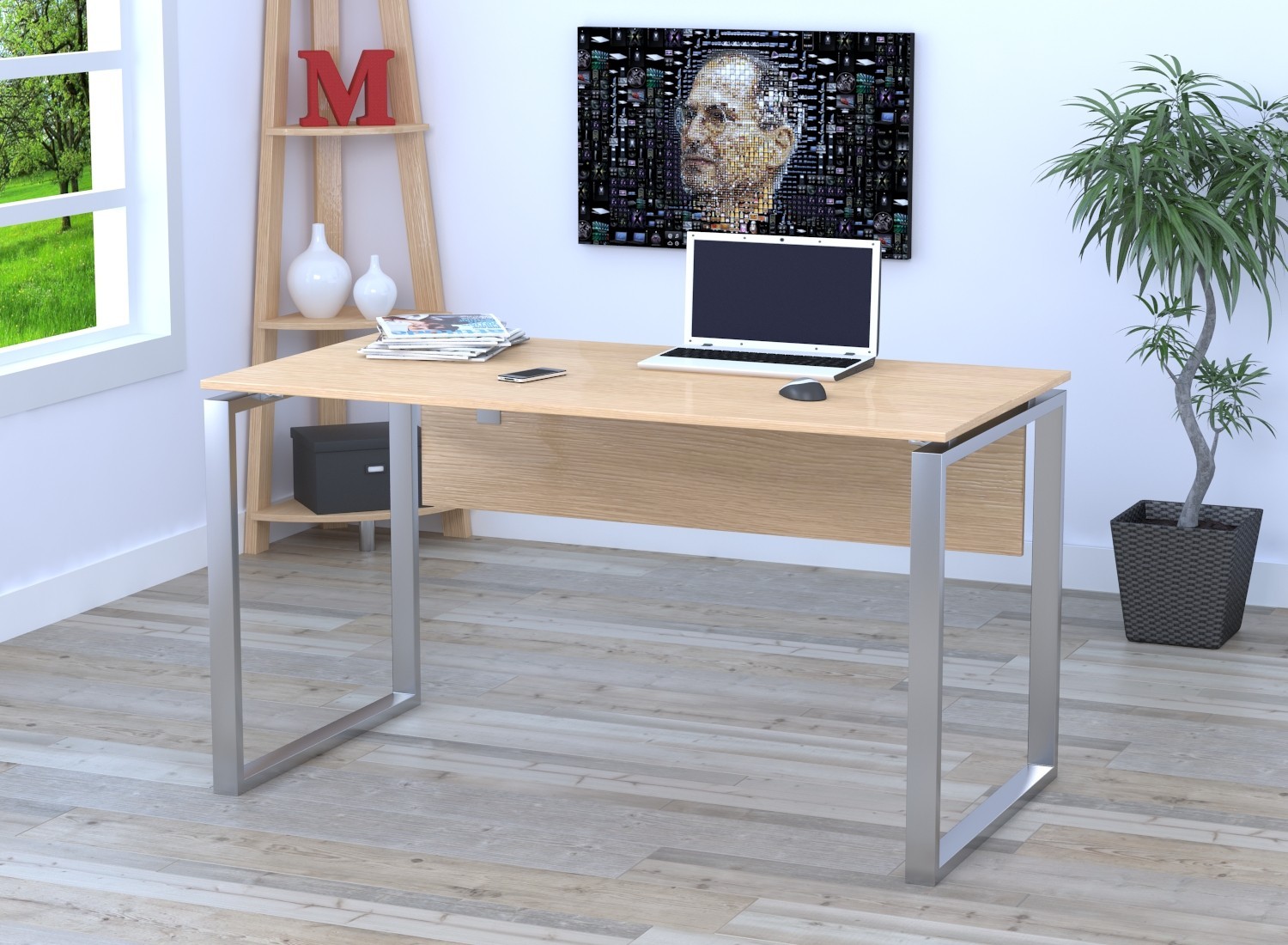 

Компьютерный стол Q-135 Loft design дуб борас