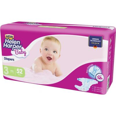 

Подгузник Helen Harper Baby NEW Midi (4-9 kg), 52 шт. (5411416030676). 52983