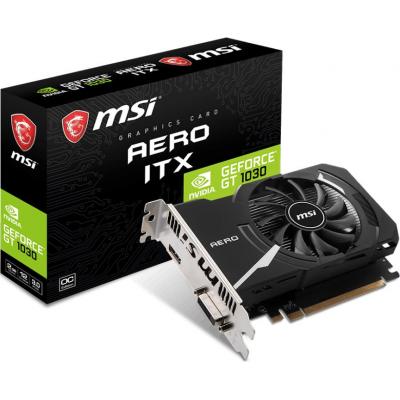 

Видеокарта MSI GeForce GT1030 2048Mb AERO ITX OC (GT 1030 AERO ITX 2GD4 OC). 53761