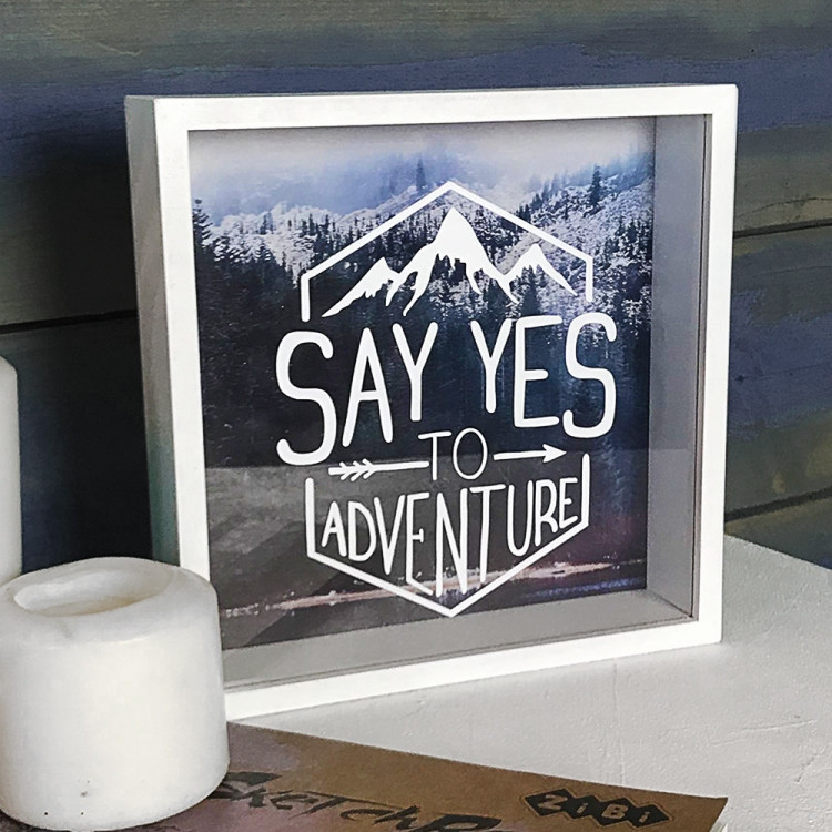 

Деревянная копилка для денег Say yes to adventure FO. 52252