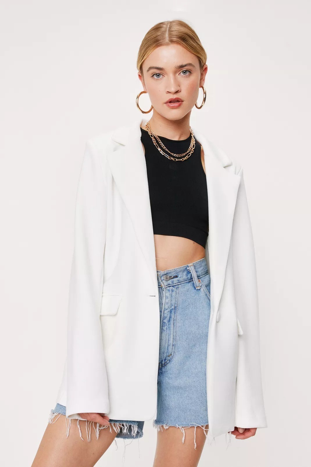 

Жакет Nasty gal  белый 8520123003353, Жакет Nasty gal 38 белый 8520123003353