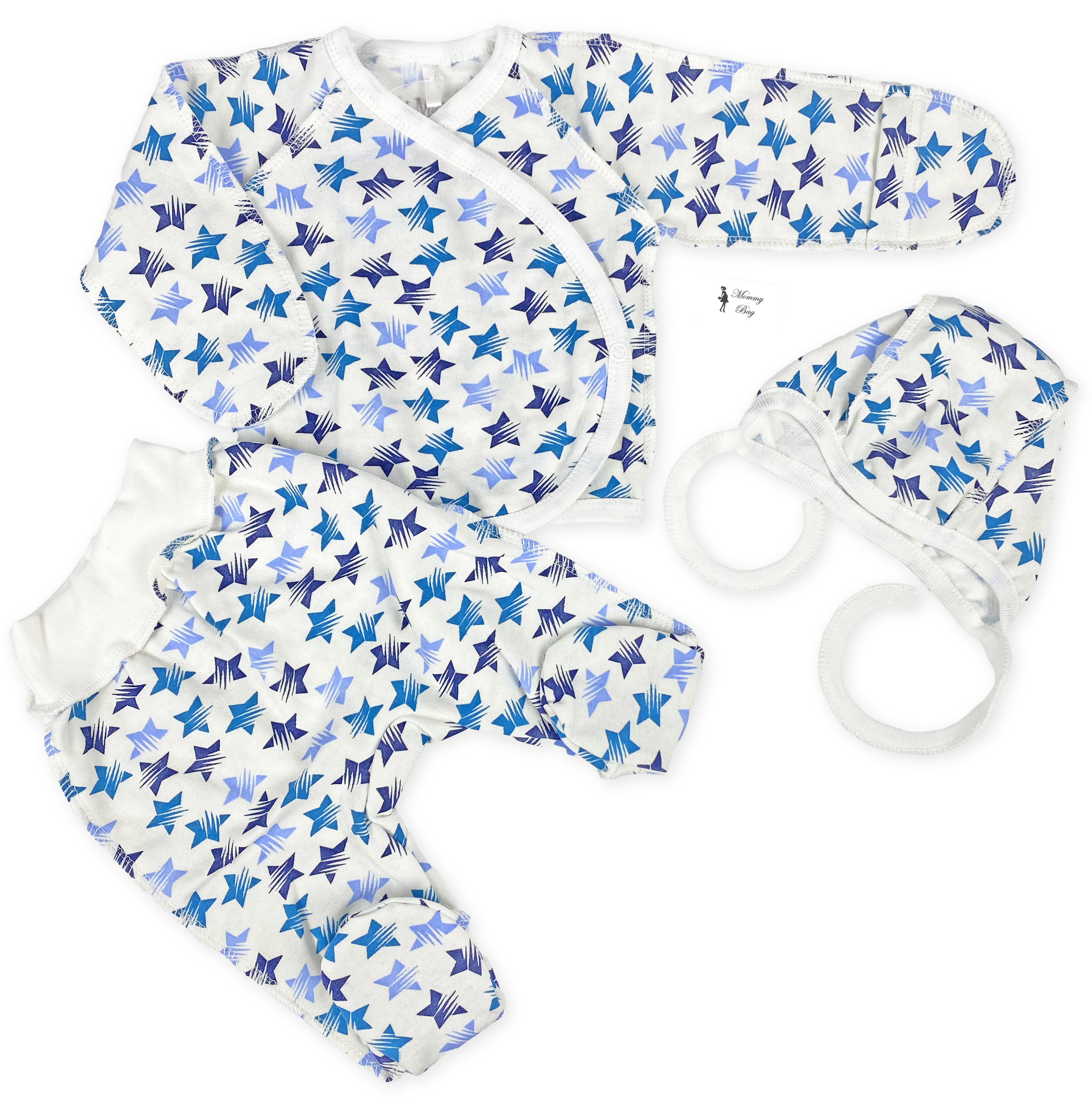 

Комплект 3 ед. RoyalBaby Зведочки (байка) р.56, 0-3 мес