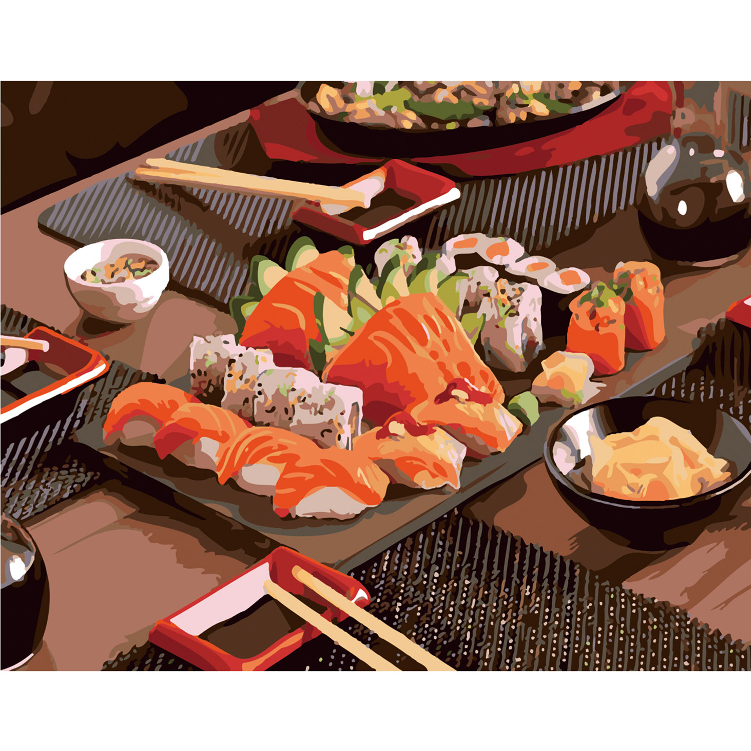

Картина по номерам Sushi time, 40х50 см, Strateg (SY6069)