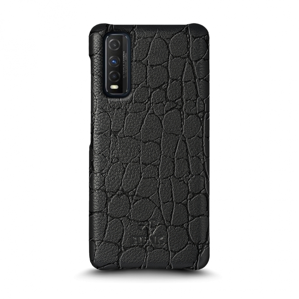 

Кожаная накладка Stenk Reptile Cover для Vivo iQOO U1 Чёрная