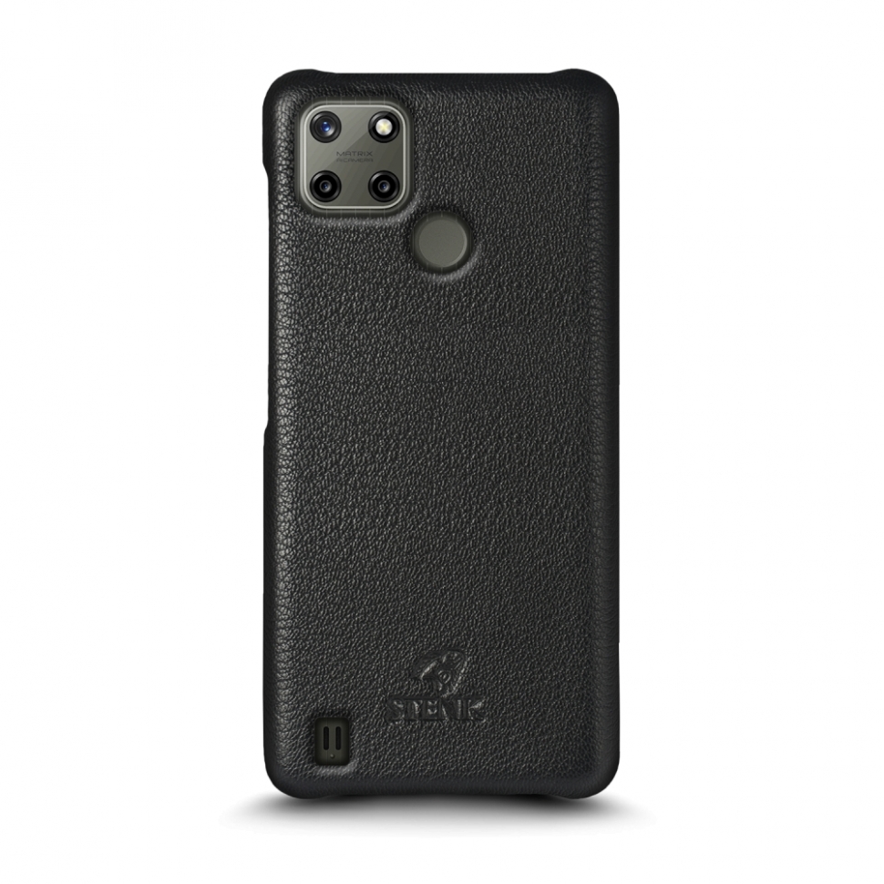 

Кожаная накладка Stenk Cover для Realme C25Y Чёрная