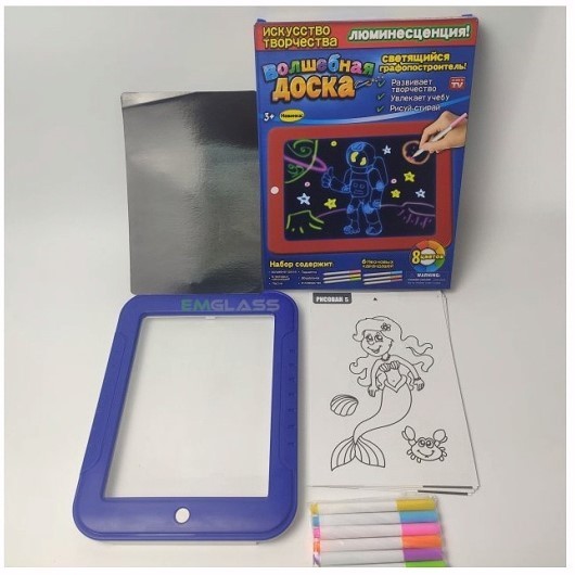 

Світлодіодний планшет для малювання 3D MAGIC SKETCHPAD LED PAD TVS дитячої творчості чарівна дошка малювання світлом