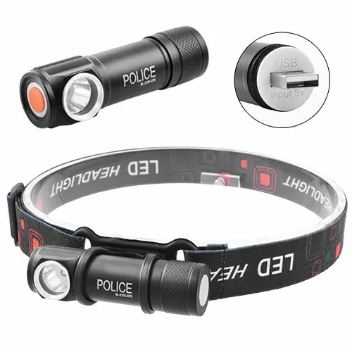 

Налобный аккумуляторный фонарь Bailong BL-T88 LED з/у MicroUSB Черный
