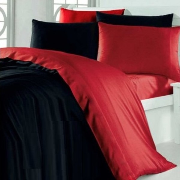 

Полуторное постельное белье Auera РАНФОРС COLOR MIX BLACK AND RED 145х210