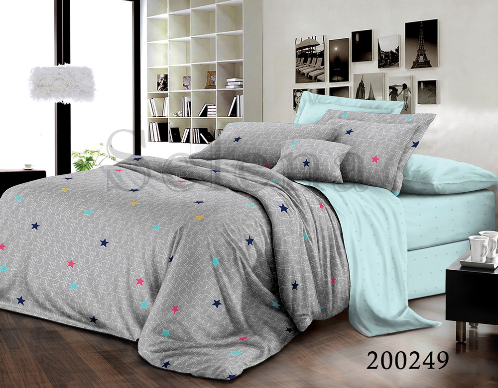 

Комплект постельного белья Selena Ранфорс Клубнички и клеточки двуспальный 200494