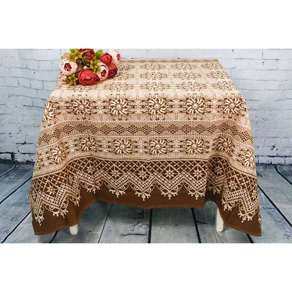 

Скатерть Ажурная Moka textile Коричневая 120*142