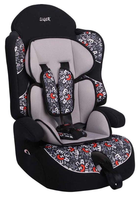 

Детское автокресло Siger Art Драйв, цвет: Алфавит, группа 1/2/3 (возраст 1-12 лет, вес 9-36 кг), (ремень безопасности)