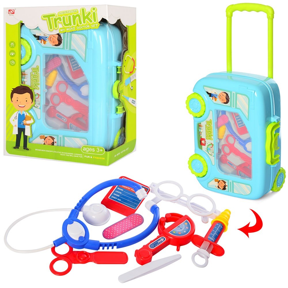 

Ігровий набір Лікар 8414D-2 мед.інструменти, окуляри, валіза-машина 22,5-32,5-12 см.