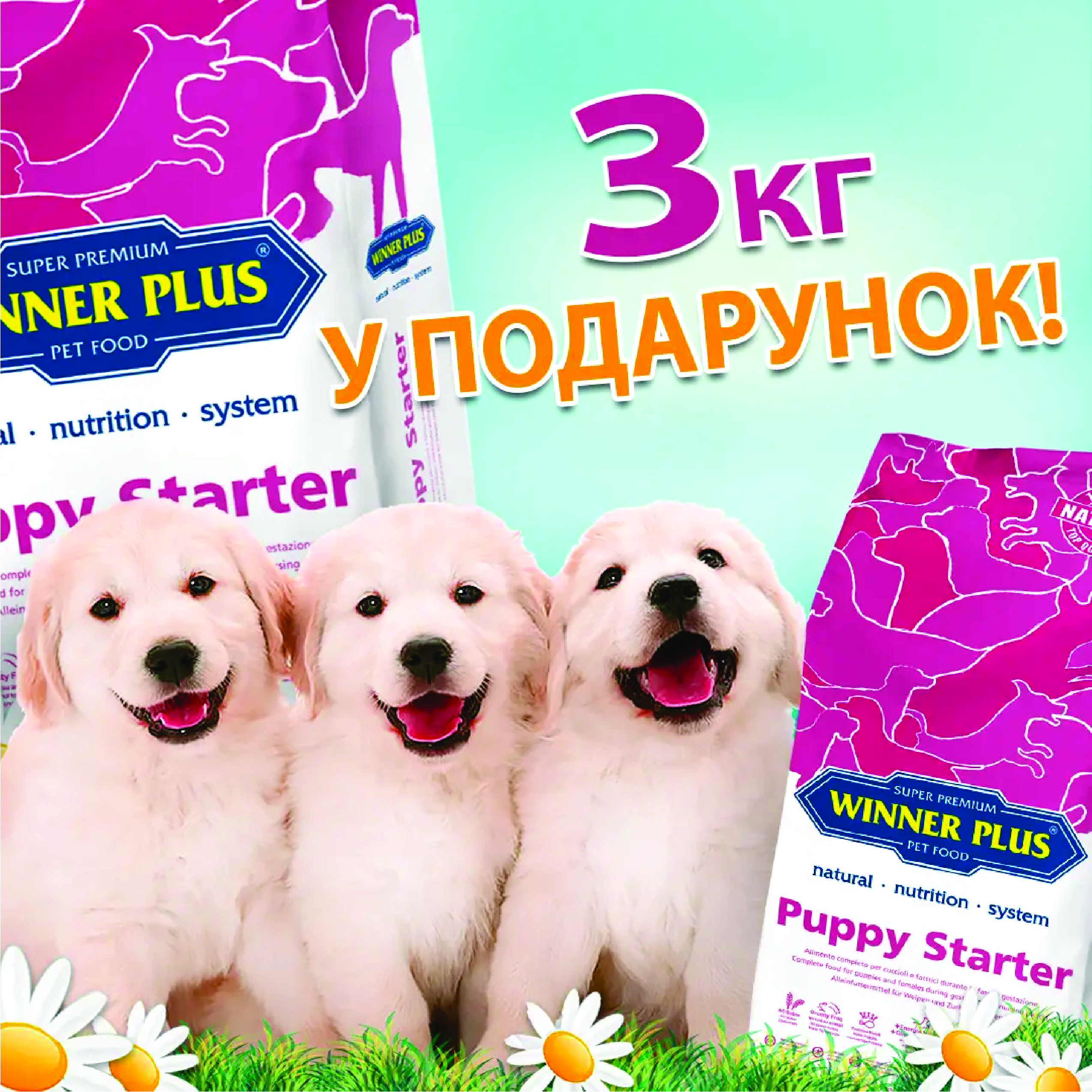 

Сухий корм для цуценят від 3-х тижнів Winner Plus Super Premium Puppy Starter (10018) 18 кг