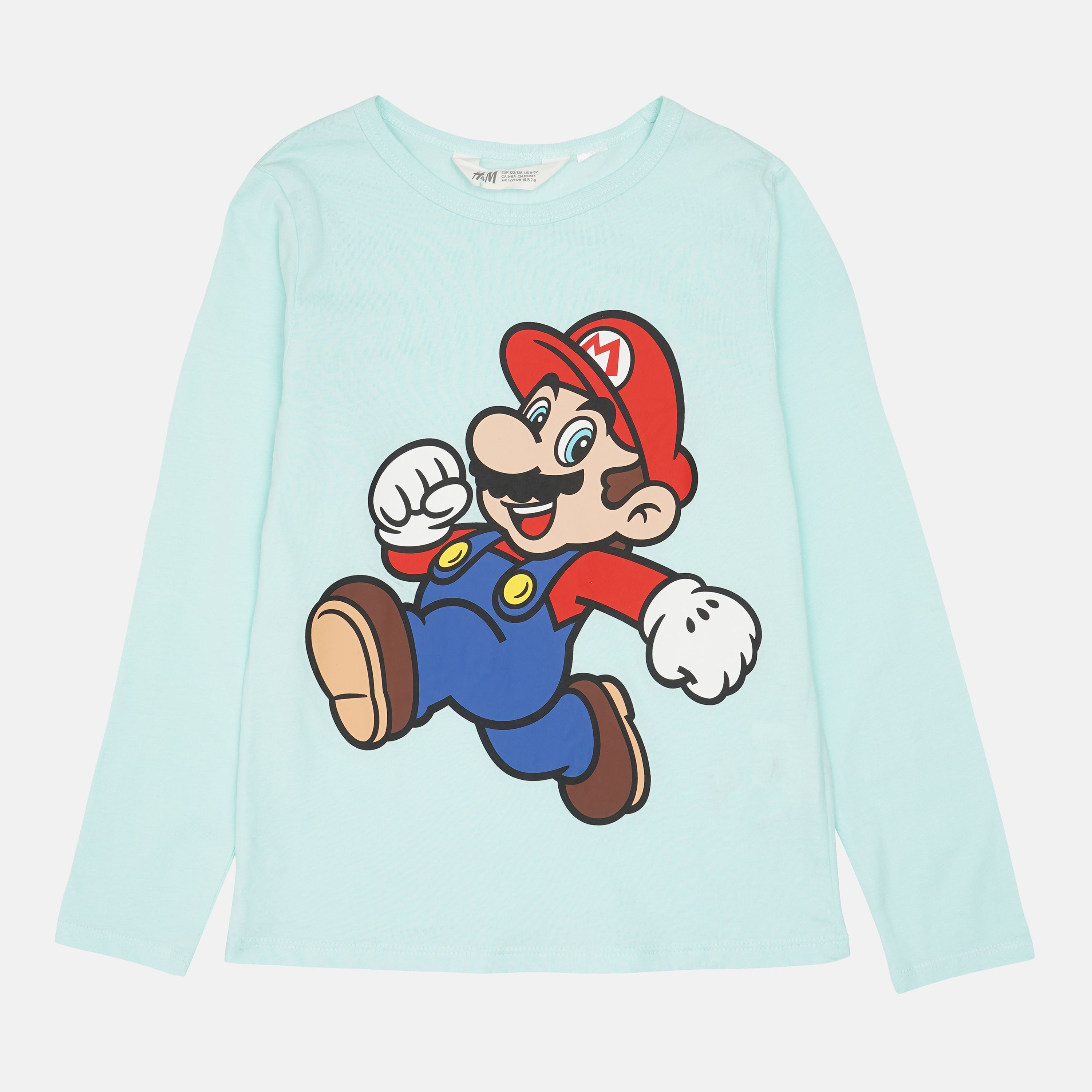 

Лонгслив H&M 134 140см бирюзовый Марио 15067476540