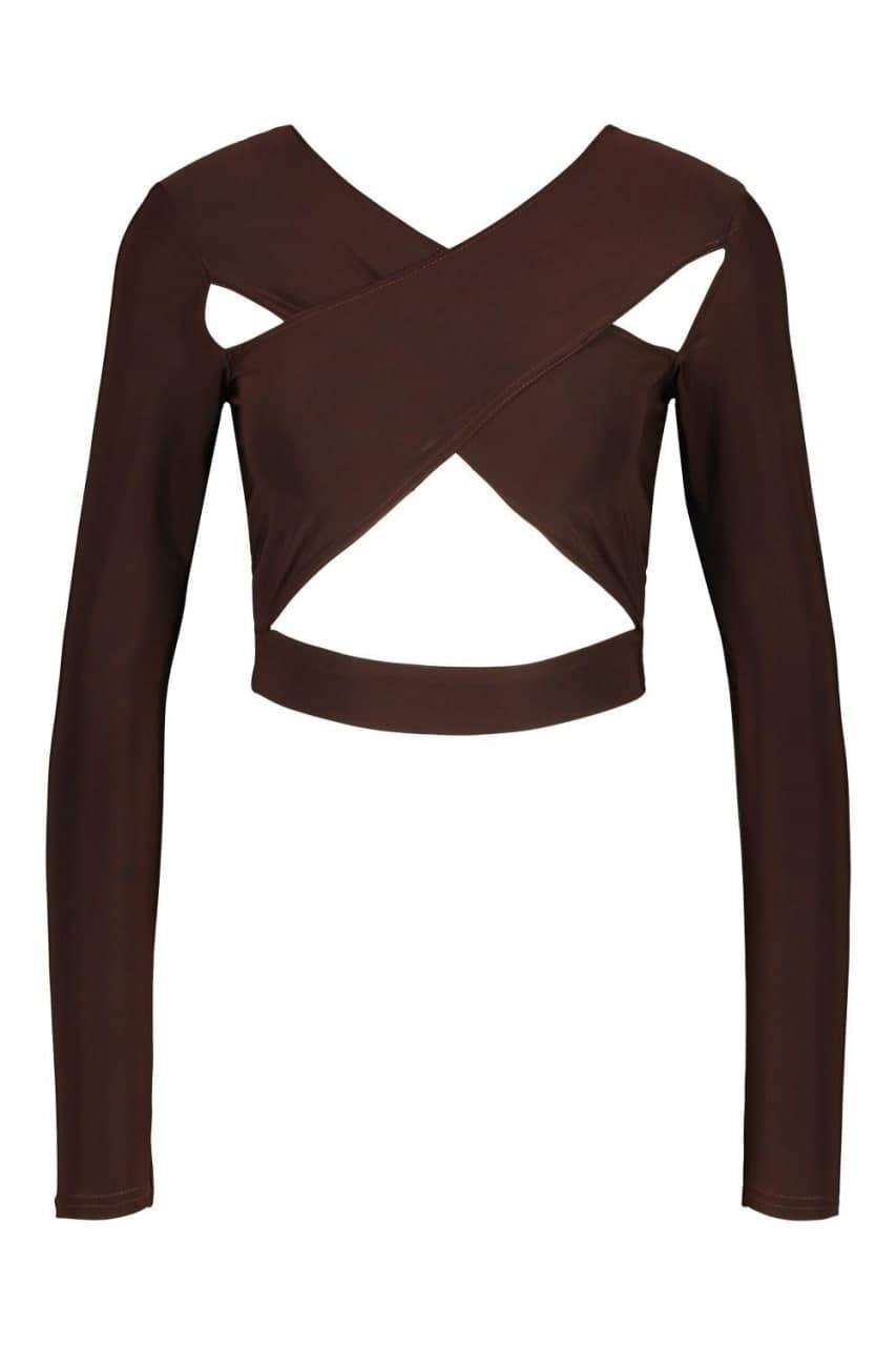 

Топ Boohoo  коричневый 8520123003175, Топ Boohoo 40 коричневый 8520123003175