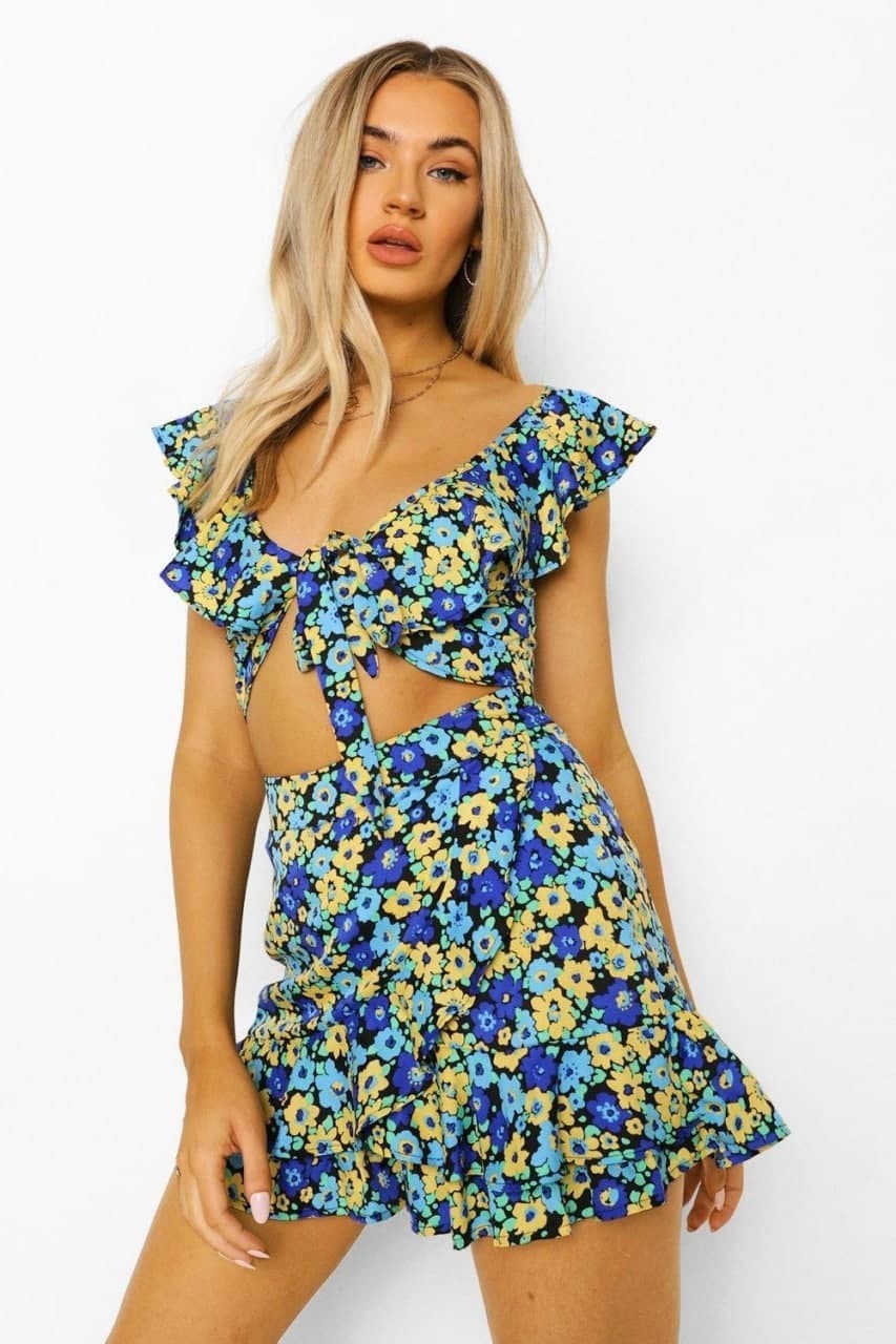 

Топ Boohoo  синий 8520123003713, Топ Boohoo 42 синий 8520123003713