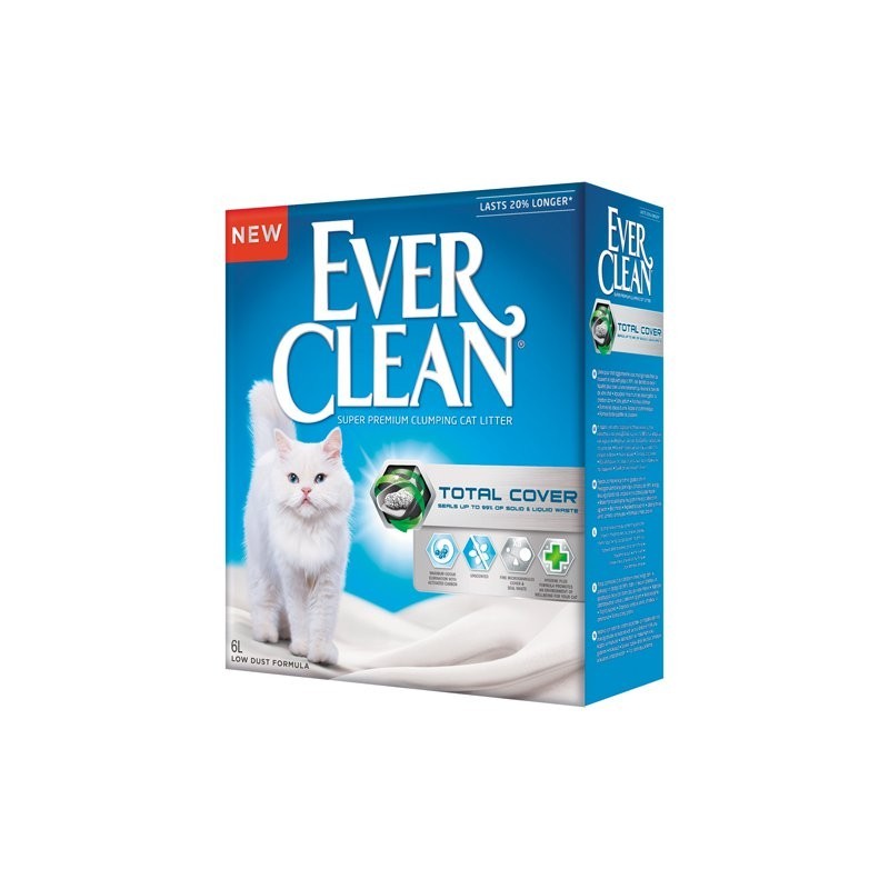 

Наполнитель туалетов для кошек Ever Clean Total Cover с активированным углем 6 л (123461)