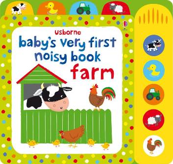 

Развивающая игрушка Usborne Первая детская книга о шумной ферме (9781409563440)
