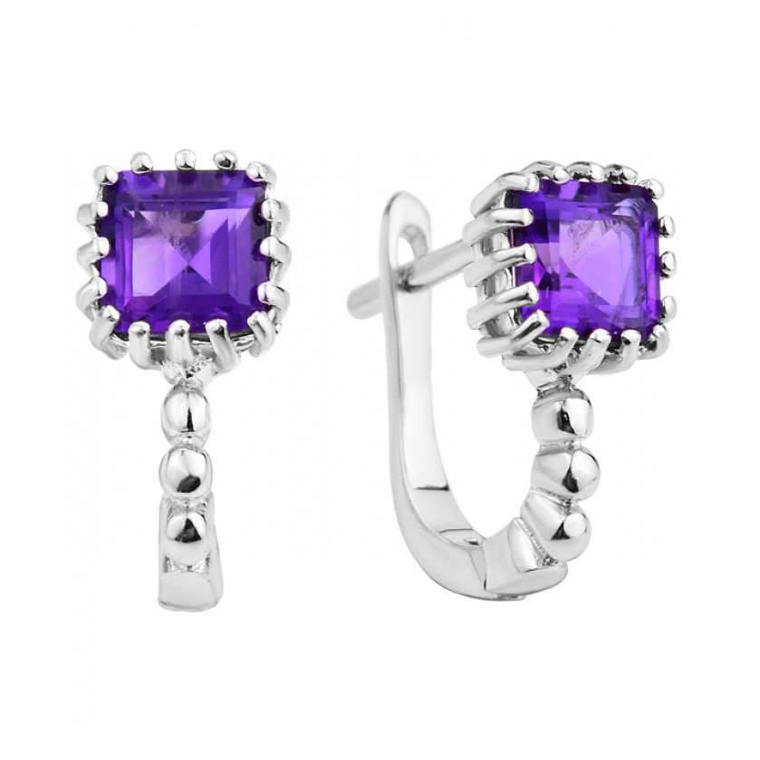 

Серебряные серьги с аметистами 000131806