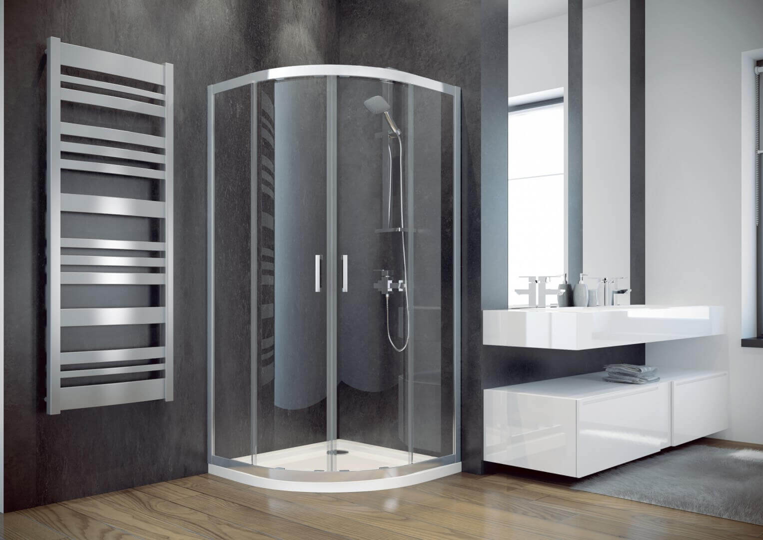 

Душова кабіна Besco Modern 80x80x185, прозоре скло (MP-80-165-C)