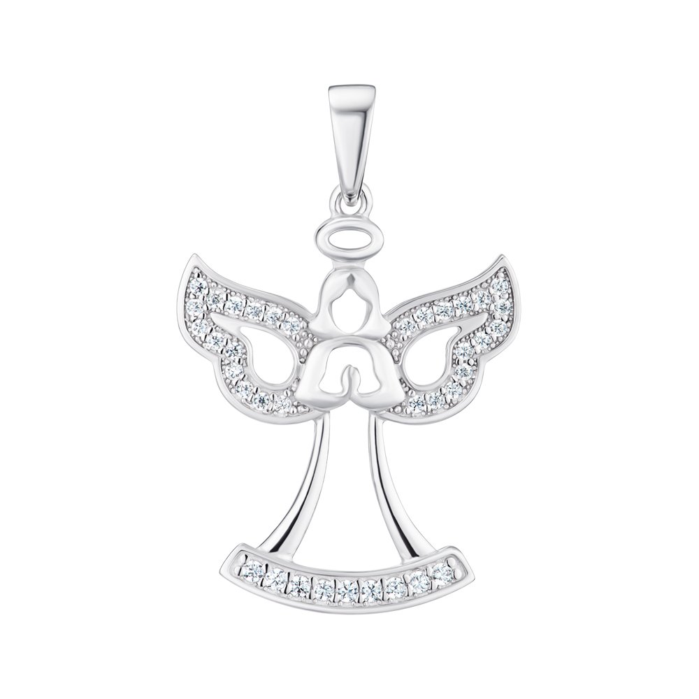 

Серебряный подвес Ангел с фианитами 000148689