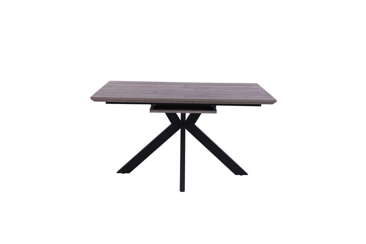 

Стол Хантер 180-220x100x76 см пепельный дуб чёрный
