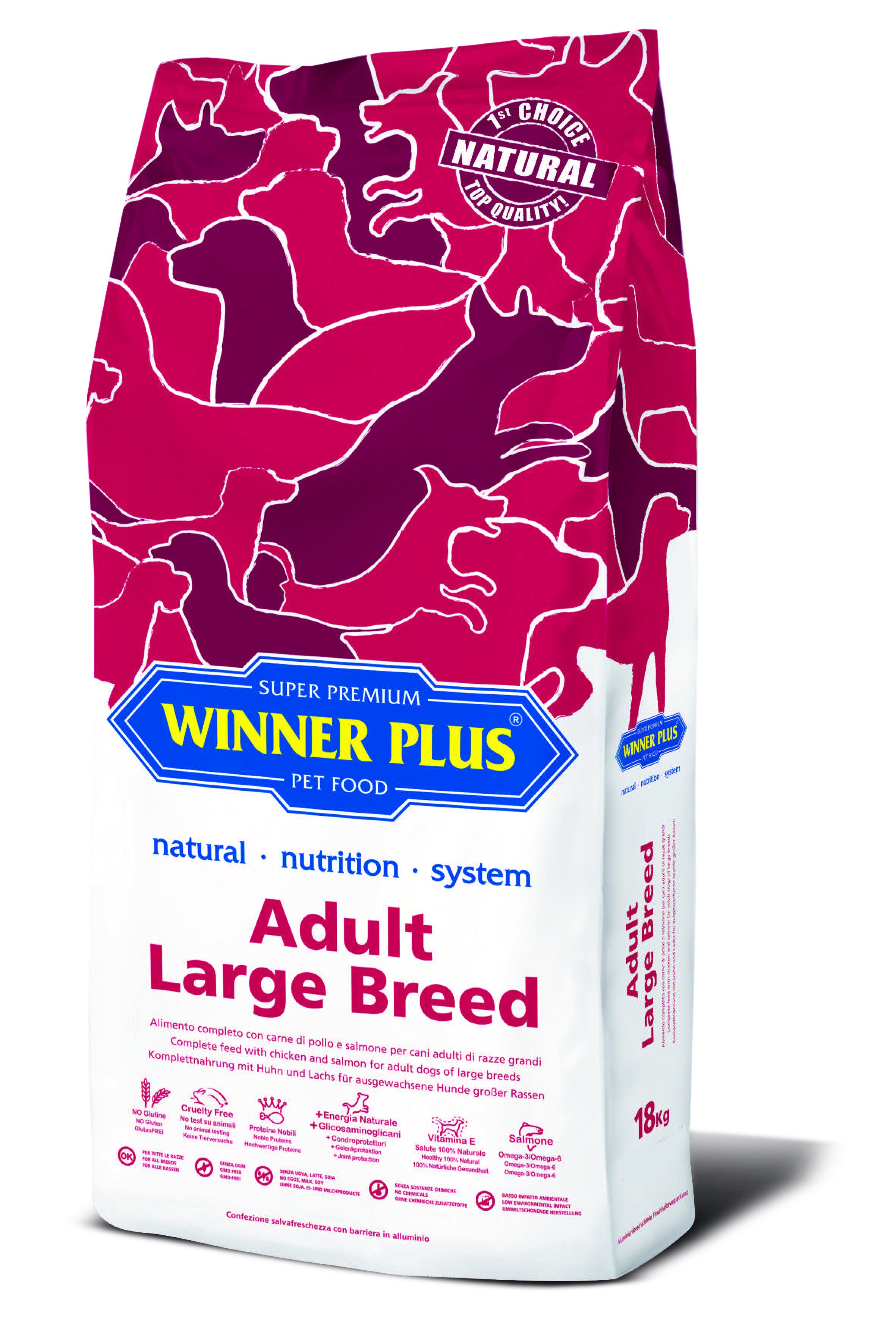 

Сухий корм для собак великих порід Winner Plus Super Premium Adult Large Breed (12118) 18 кг