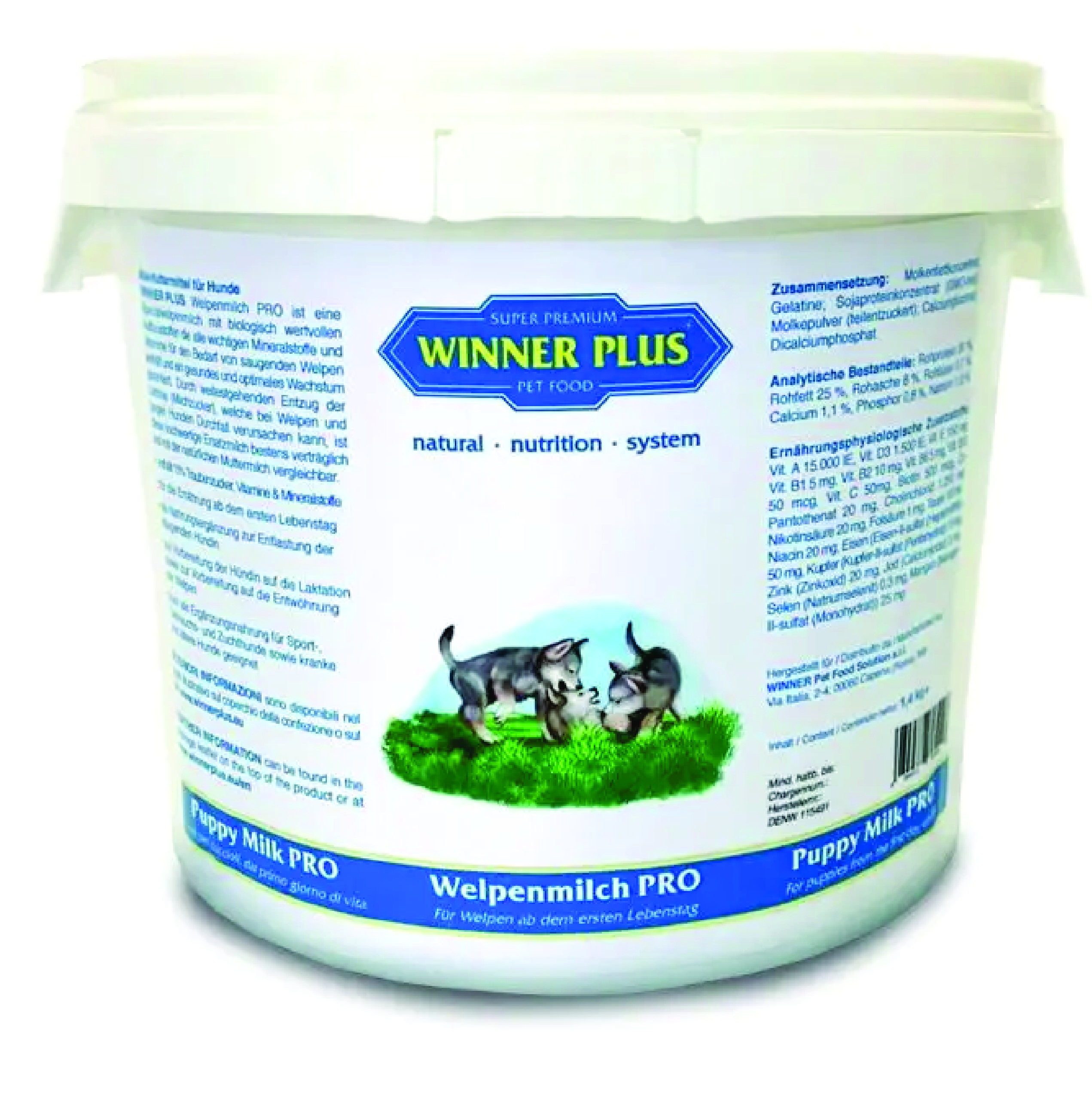 

Сухе молоко для цуценят WINNER PLUS PUPPY MILK (60002) 1,4 кг (відро)