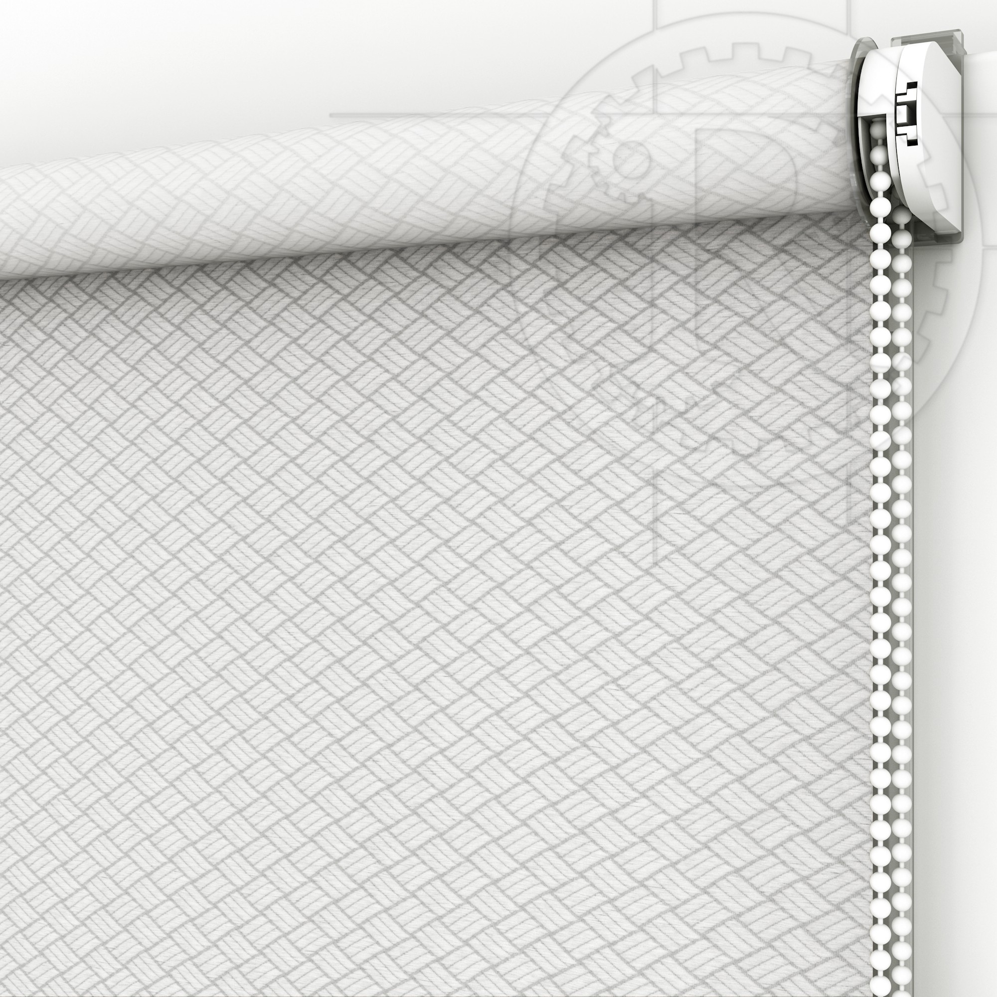 

Рулонная штора Ribbed 2 White 90 x 160 см