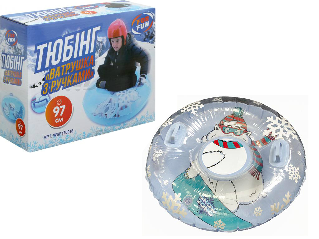 

Надувные санки Тюбинг – " Ватрушка" For Fun 170018 диаметр 97 см