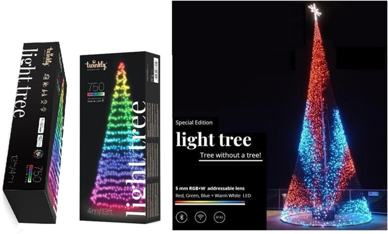 

Светодиодная Smart LED Twinkly Light tree RGBW 750, Gen II, IP44, высота 4 м (TWP750SPP-BEU)