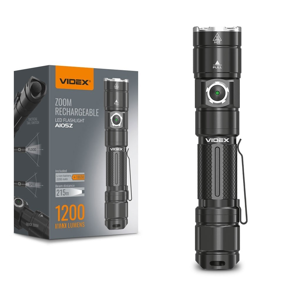 

Портативный светодиодный фонарик A105Z VIDEX 1200Lm 5000K