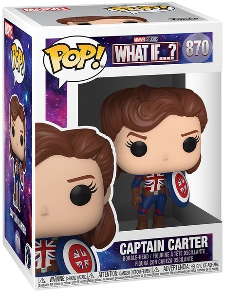 

Фигурка Funko POP! Bobble Marvel What If Captain Carter with Shield (Exc) 55967 (FUN25491800)