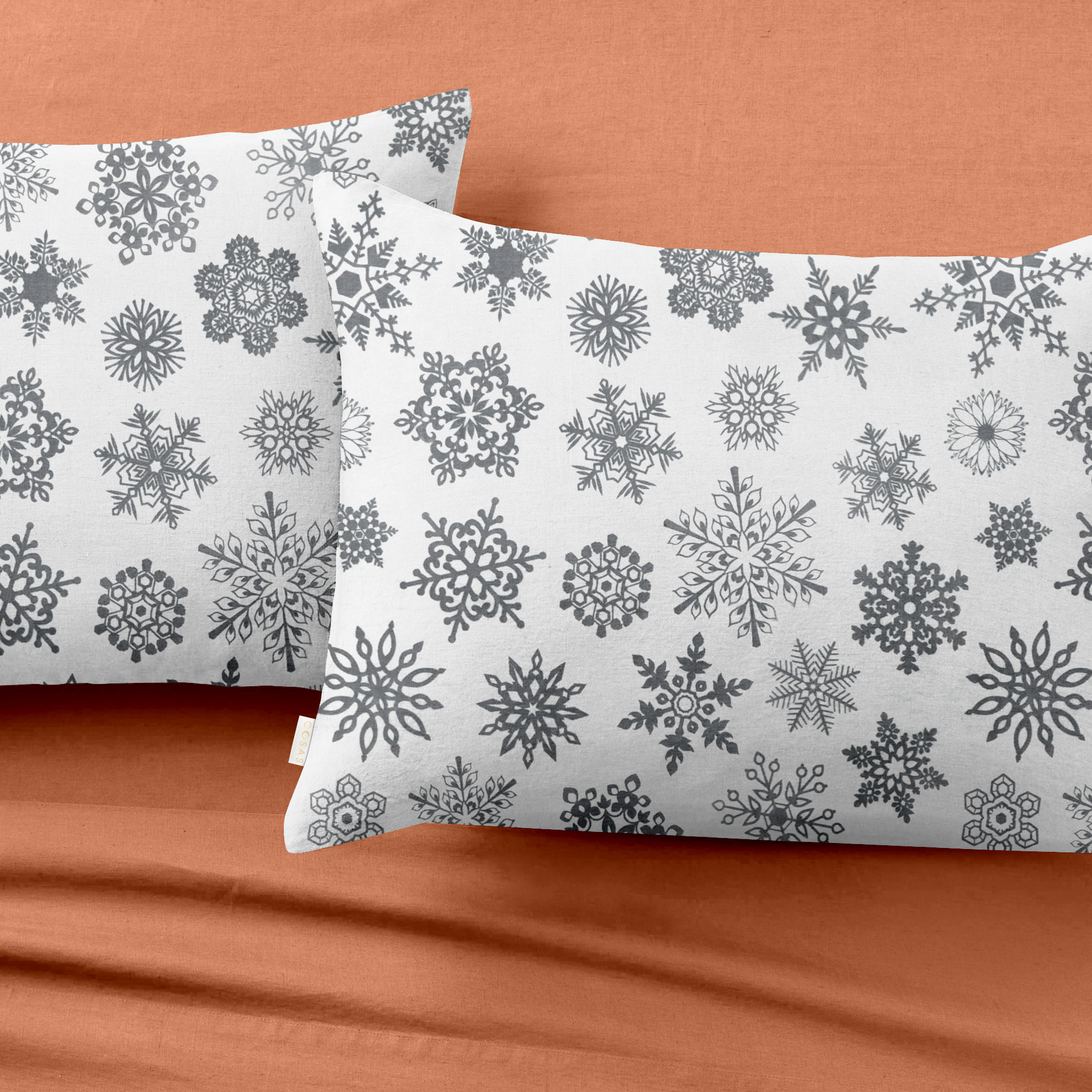 

Комплект постельного белья Cosas Ranfors Terrakot Snowflakes Grey 110х140