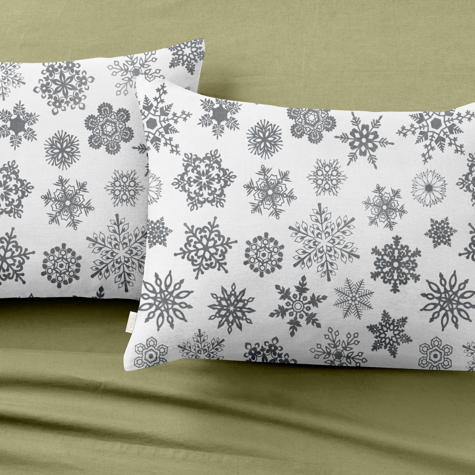 

Комплект постельного белья Cosas Ranfors Olive Snowflakes Grey 160х220