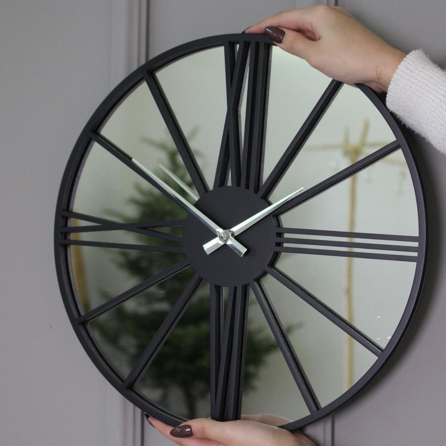 

Черные настенные часы Moku Mirror Nokkaido(38 x 38 см)