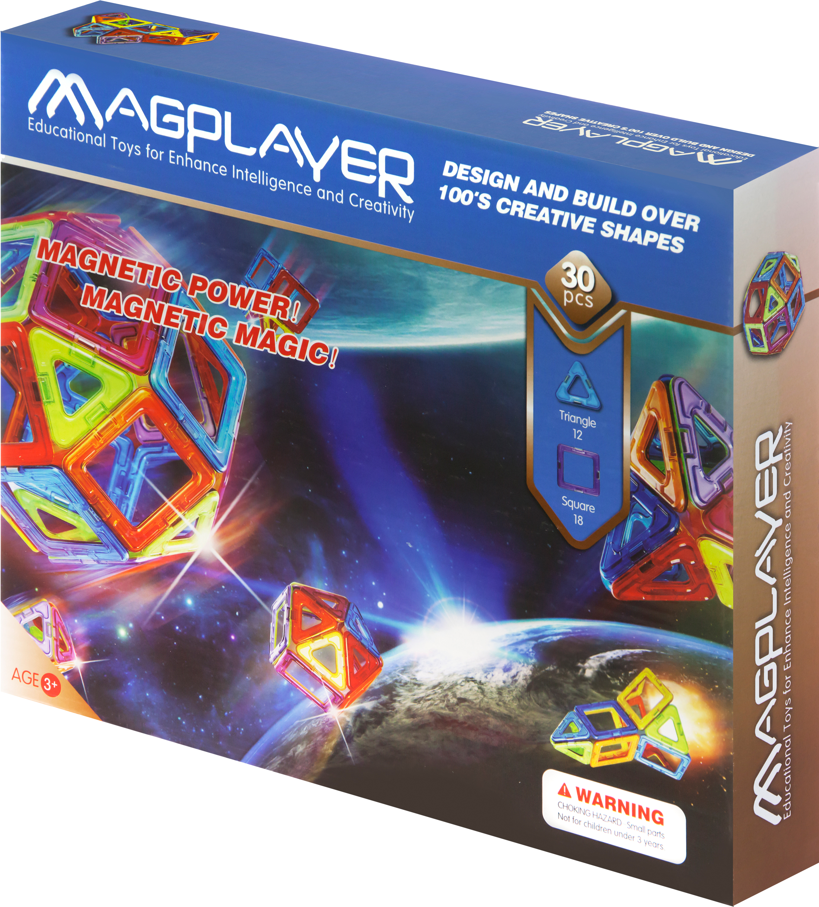 

Конструктор магнитный Magplayer 30 элементов (MPB-30)
