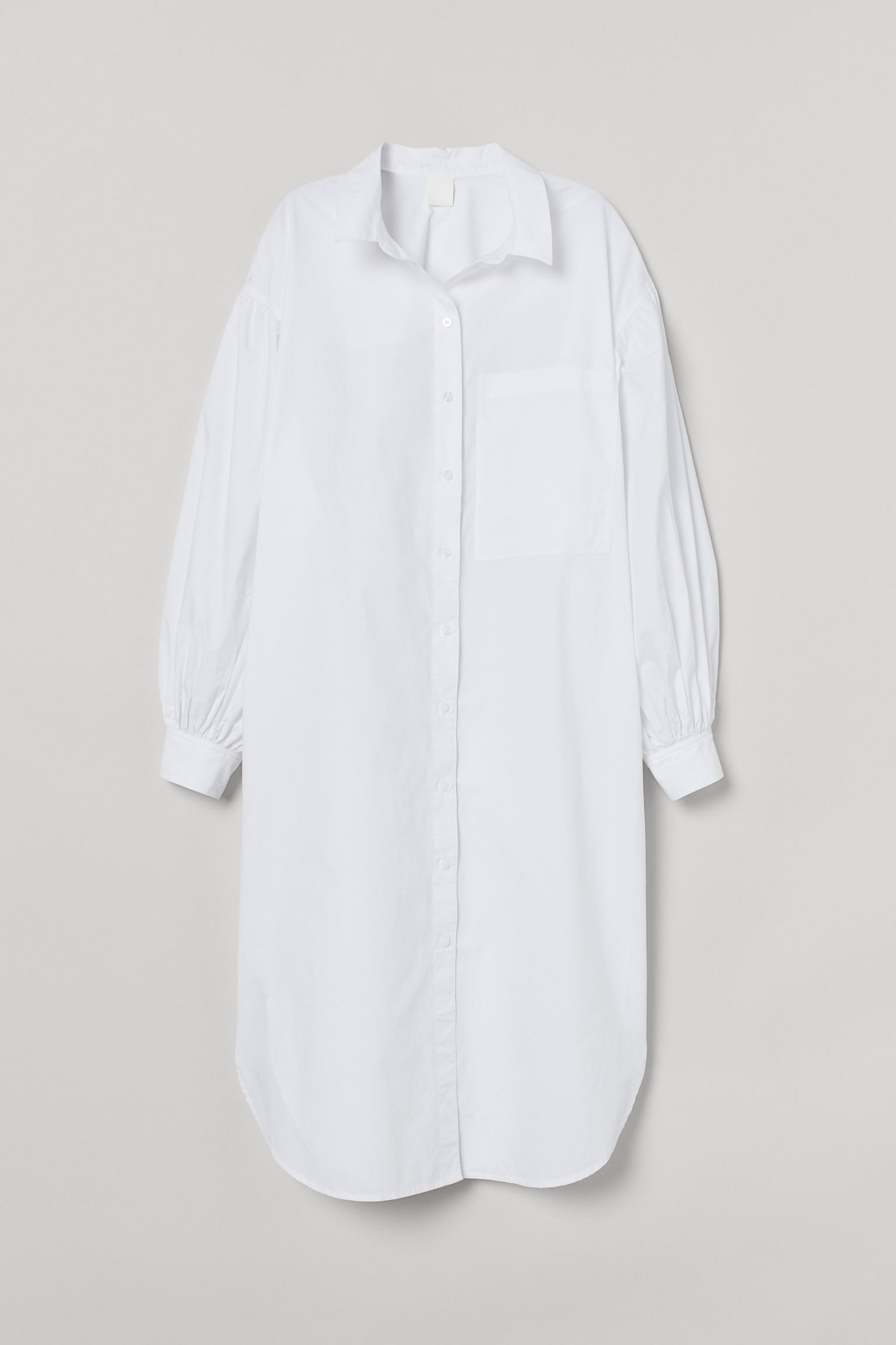 

Платье рубашка H&M L белый 8079071212
