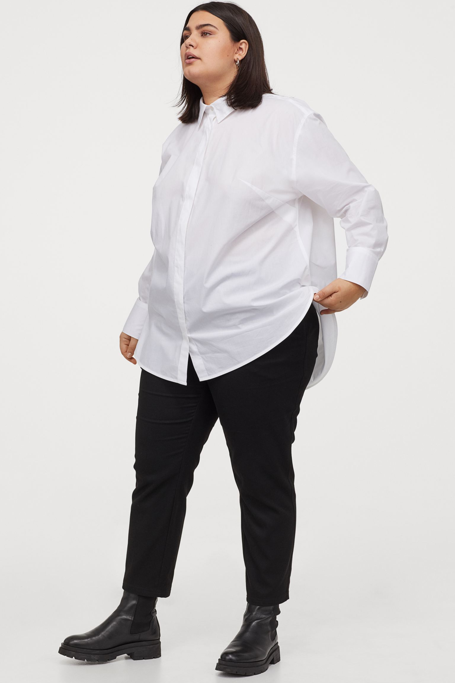 

Рубашка H&M  белый 19028314312, Рубашка H&M 3XL белый 19028314312