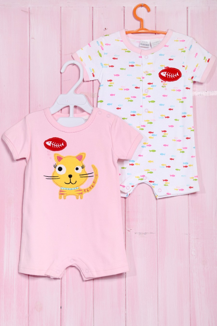 

Комплект: Песочник, 2 шт., хлопок Little Baby M 68-74(см) Розовый-Белый (56459)