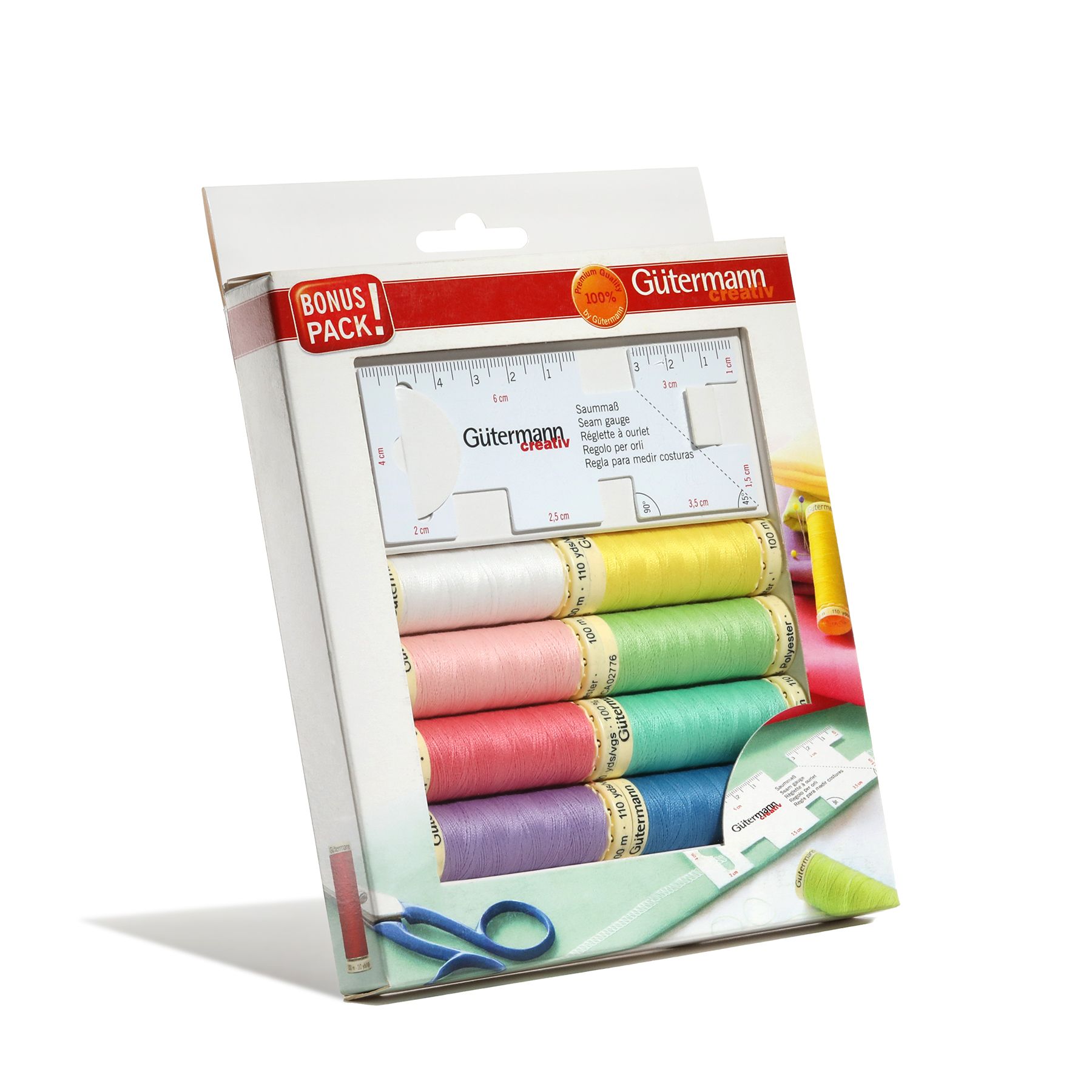 

Набор швейных ниток Sew All с линейкой-шаблоном, Gutermann 734583