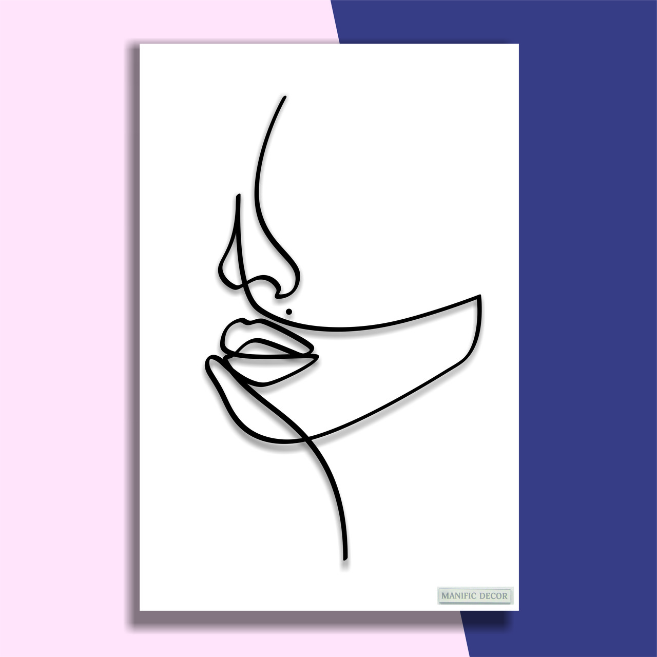 

Картина интерьерная абстрактная настенная арт панно на холсте Manific Decor Wall Art Kiss / На расстоянии поцелуя 60*80 см